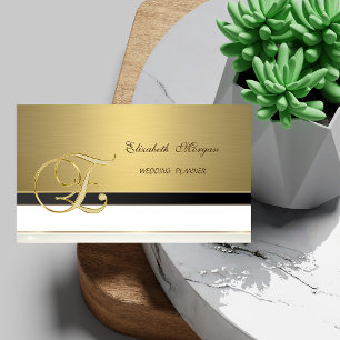 Professionelle Moderne Luxus Elegante Gold-Monogra Visitenkarte