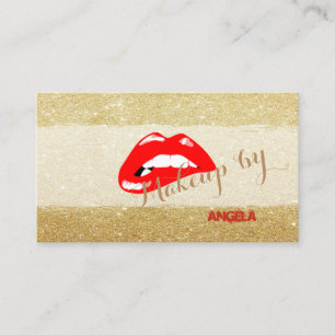 Professionelle Moderne Stilvolle Glitzernde-Lippen Visitenkarte