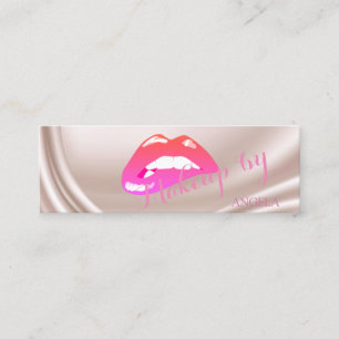 Professionelle moderne stilvolle Saten-Lippen Mini Visitenkarte