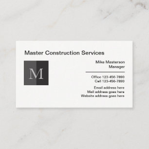 Professionelle Monogramm Visitenkarten Visitenkarte