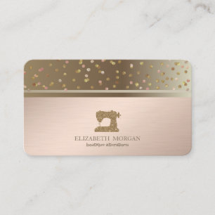 Professionelle Punkte Gold Glitter Nähmaschine  Visitenkarte