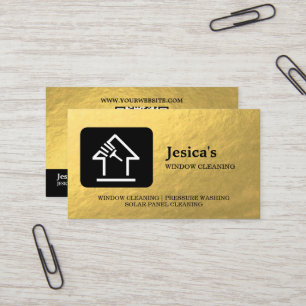 Professionelle QR-Code-Waschleistung Fensterreinig Visitenkarte