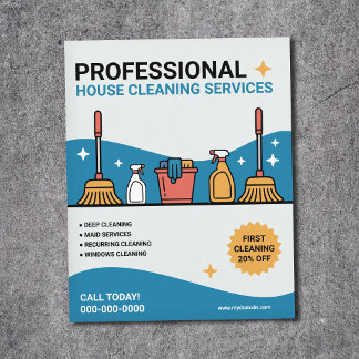 Professionelle Reinigungsdienste für Häuser Flyer