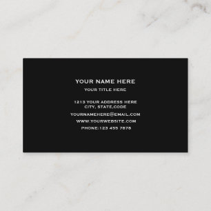 Professionelle schwarze minimalistische Visitenkar Visitenkarte