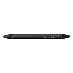 Professionelle schwarze und goldene Schrift Classy Kugelschreiber