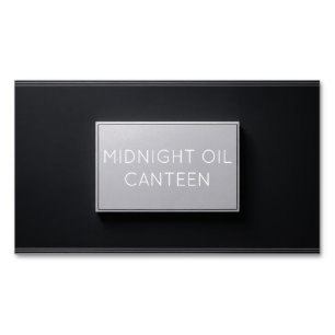 Professionelle schwarze und silberne texturierte P Magnetische Visitenkarte