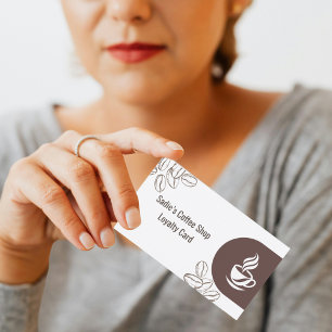 Professionelle Treuekarte für Coffeeshops - indivi Visitenkarte