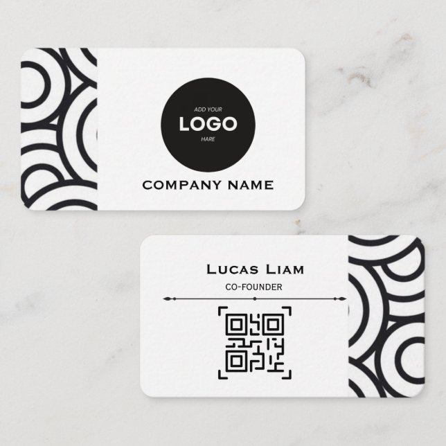 Professionelle Unternehmenslogo & QR-Code Geschäft Visitenkarte (Vorne/Hinten)