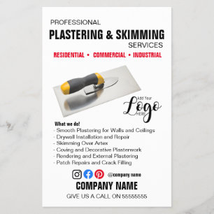 Professionelle Verputz- und Glättungsdienste – Flyer