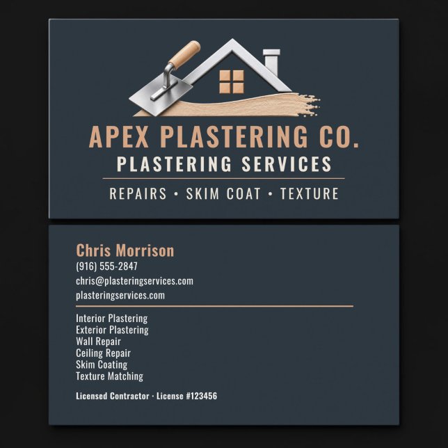 Professionelle Verputzservices Visitenkarte (Von Creator hochgeladen)