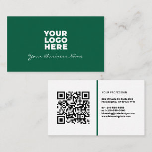 Professionelle Visitenkarte mit QR-Code und Logo