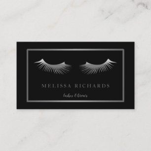 Professionelle Wimpern-Make-up-Artist Schwarzes Un Visitenkarte