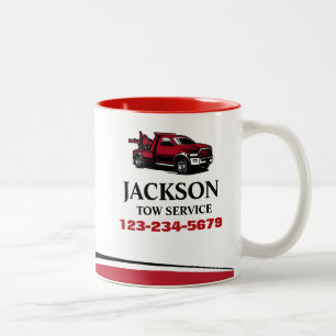 Professioneller Abschleppdienst Zweifarbige Tasse
