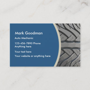 Professioneller Automechaniker-Reifen Visitenkarte