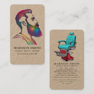 Professioneller Barbier Minimalistischer Barbier-L Visitenkarte