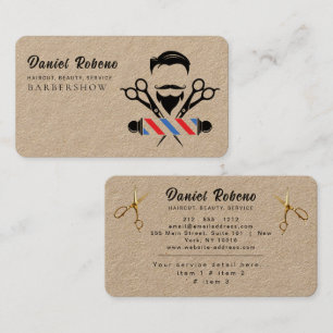 Professioneller Barbier Minimalistischer Barbier-L Visitenkarte