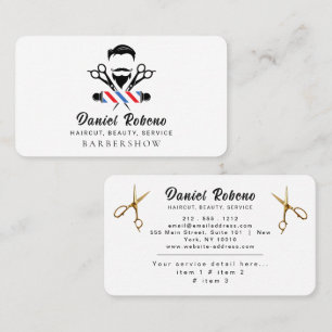 Professioneller Barbier Minimalistischer Barbierla Visitenkarte