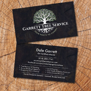 Professioneller Baumpflege-Service Visitenkarte