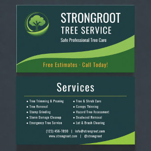 Professioneller Baumschnitt-Service Arborist Visitenkarte