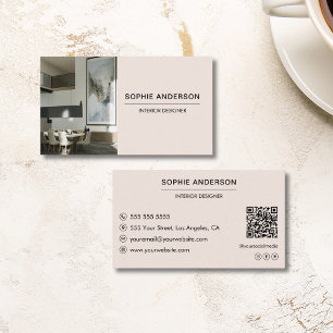 Professioneller Benutzerdefinierter Foto-QR-Design Visitenkarte