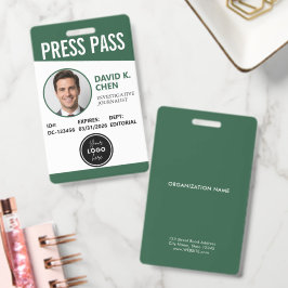 Professioneller benutzerdefinierter Pressepass-ID- Ausweis