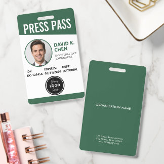 Professioneller benutzerdefinierter Pressepass-ID- Ausweis