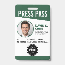 Professioneller benutzerdefinierter Pressepass-ID- Ausweis