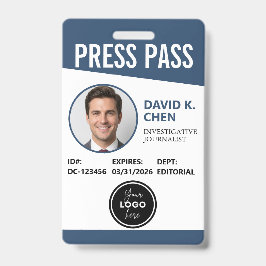 Professioneller benutzerdefinierter Pressepass-ID- Ausweis