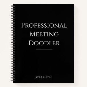 Professioneller Besprechungs-Doodle-Notizblock Notizbuch