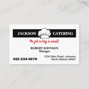 Professioneller Catering-Service Visitenkarte
