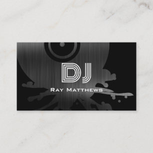 Professioneller DJ-Musikproduzent Schwarzweiß Visitenkarte