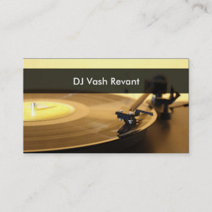 Professioneller DJ Vintage-Plattenspieler Visitenkarte