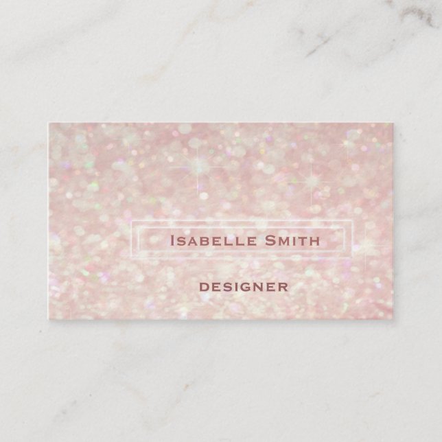 Professioneller, eleganter Glitzer Visitenkarte (Vorderseite)