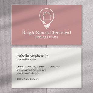 Professioneller Elektriker Modern Minimalistisch Visitenkarte