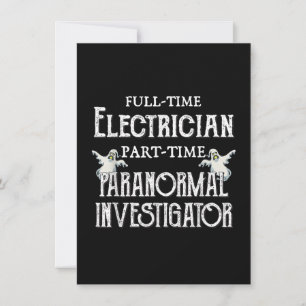 Professioneller Elektriker Teilzeit-Übernatürliche Mitteilungskarte