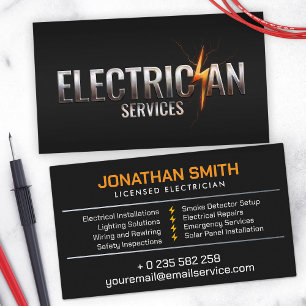 Professioneller Elektroinstallateur - Elektriker Visitenkarte
