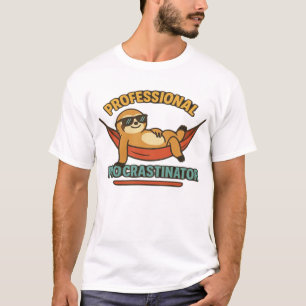 Professioneller Faulenzer Faultier Retro T-Shirt C