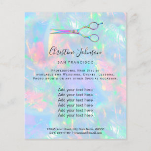 professioneller Friseur Opal Design Flyer