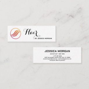 Professioneller Friseursalon Eleganter Salon Mini Visitenkarte