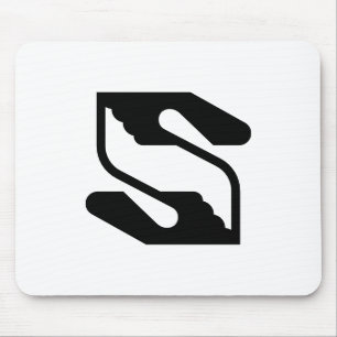 Professioneller Geschäftshandschlag-Buchstabe S Mousepad