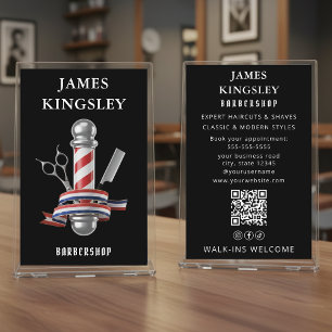 Professioneller Haarschnitt Friseur-Pol modern Bar Flyer