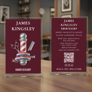 Professioneller Haarschnitt Friseur-Pol modern Bar Flyer