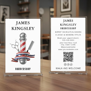 Professioneller Haarschnitt Friseur-Pol modern Bar Flyer