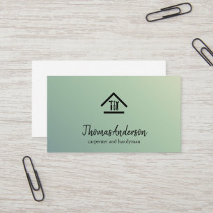 Professioneller Handwerker für moderne Haussanieru Visitenkarte