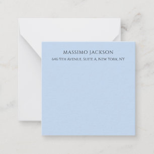 Professioneller hellblauer moderner minimalistisch mitteilungskarte