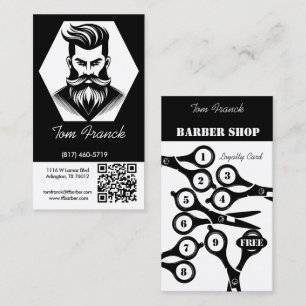 Professioneller Herrenfriseursalon Schwarz&Weiß Tr Visitenkarte