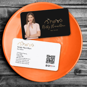 professioneller Immobilienmakler Foto QR-Code hinz Visitenkarte