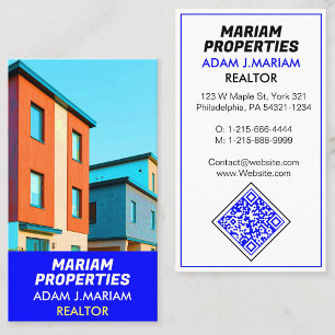 Professioneller Immobilienmakler (QR Photo) Realto Visitenkarte
