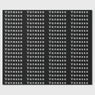 Professioneller klassischer einfacher Name custom Geschenkpapier