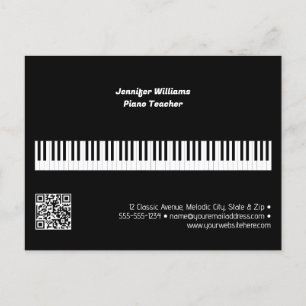 Professioneller Klavierlehrer Musik Geschäft QR-Co Postkarte